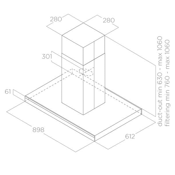Elica ADELE60 Chimney Hood 2