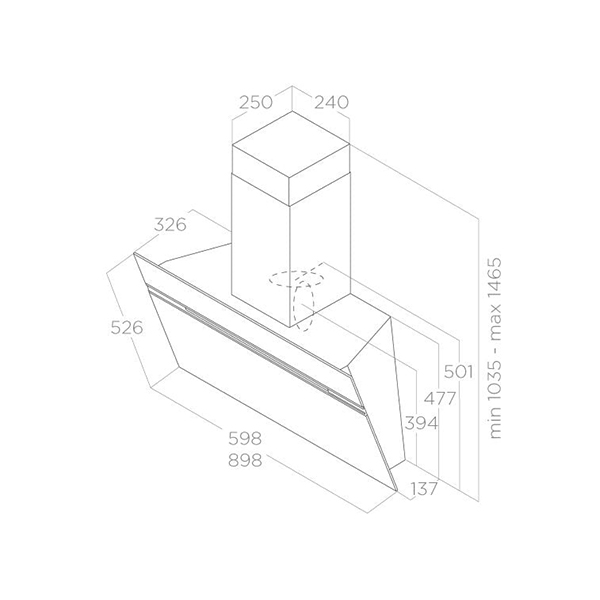 Elica ASCENT60 Chimney Hood 2