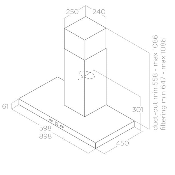 Elica CRUISE60 Chimney Hood 2