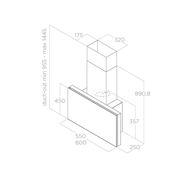 Elica Plat 55 Chimney Hood 2