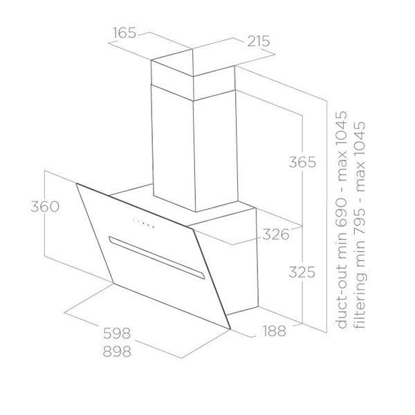 Elica SHY60 Chimney Hood 2