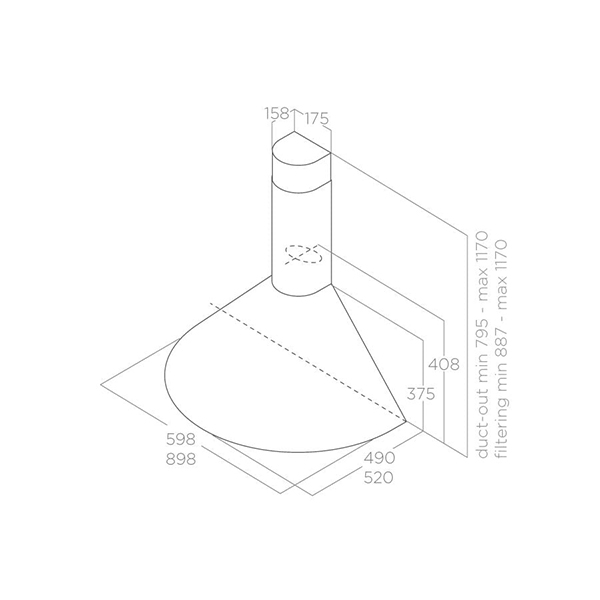 Elica Tonda 60 Chimney Hood 2