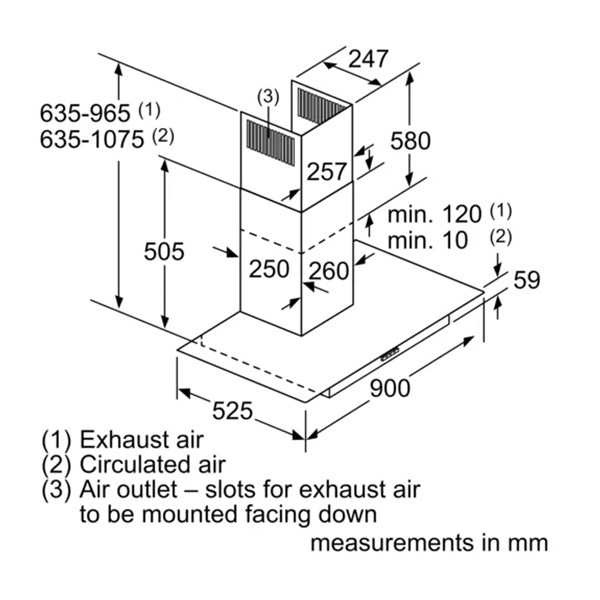 Bosch Serie 2 DWG94BC50B Chimney Hood 2