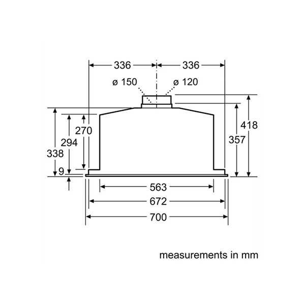 Bosch Serie 6 DHL785CGB Canopy Hood 2