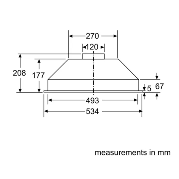 Bosch Serie 2 DLN53AA70B Canopy Hood 2