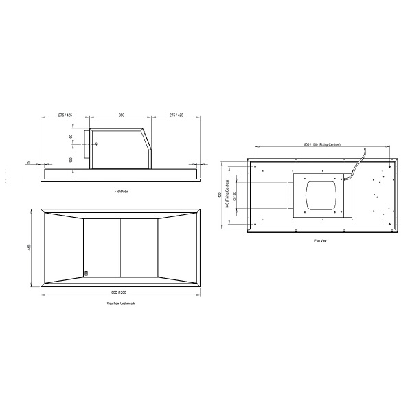 Westin Stratus Mono 1200 x 430 Ceiling Hood 2