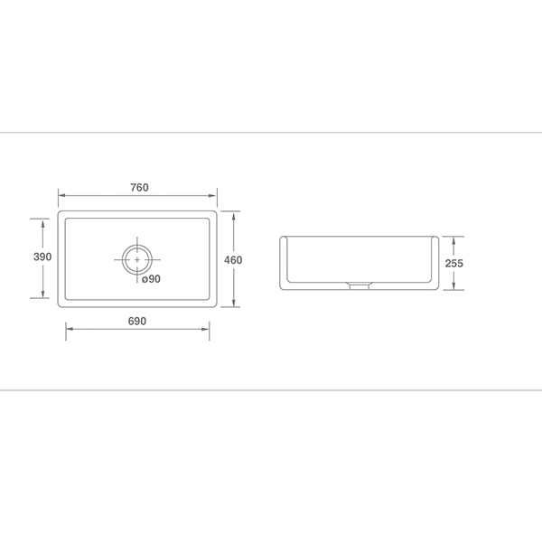 Shaws Entwistle 800 Single Bowl Belfast Sink 2