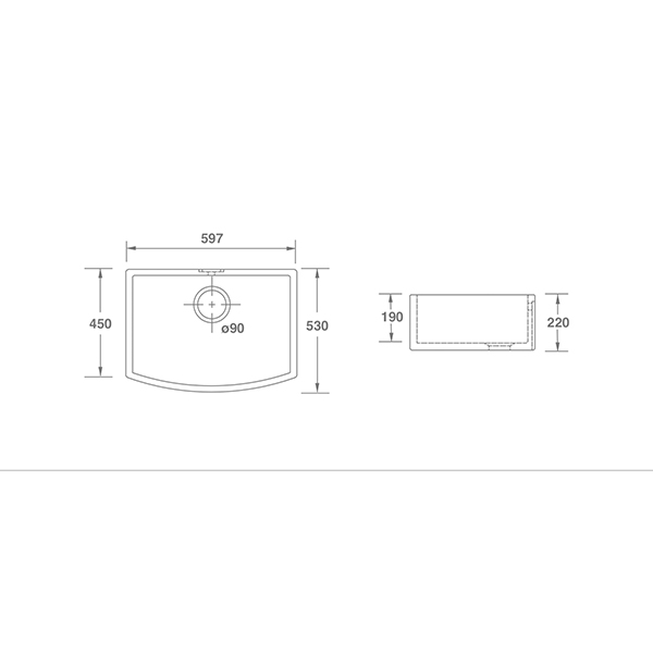 Shaws Waterside 600 Single Bowl Belfast Sink 2