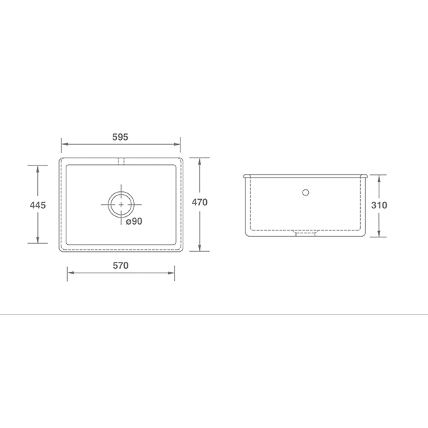 Shaws Whitehall 600 Single Bowl Belfast Sink 2