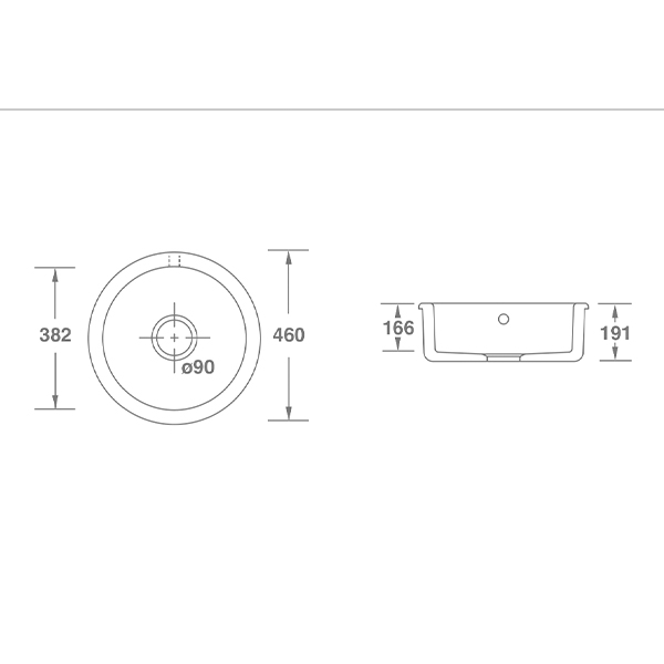 Shaws Round 460 Inset Single Bowl Sink 2