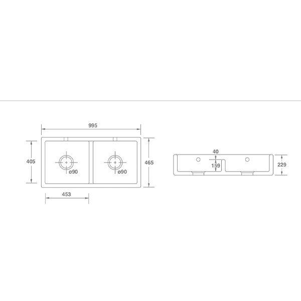 Shaws 800 Double Bowl Belfast Sink 2