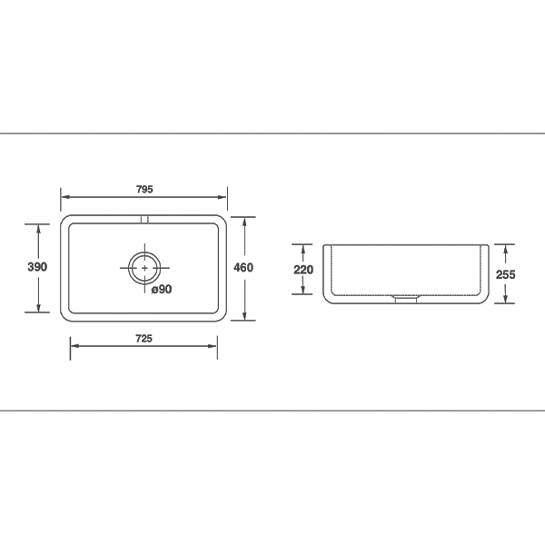 Shaws Butler 800 Single Bowl Belfast Sink 2