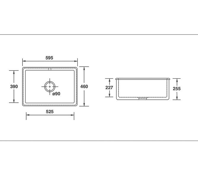 Shaws Inset 600 Single Bowl Sink 2