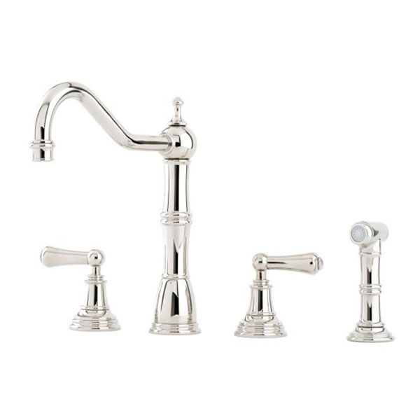 Perrin & Rowe Alsace 4776 3 Hole Tap inc Side Rinse with levers 1