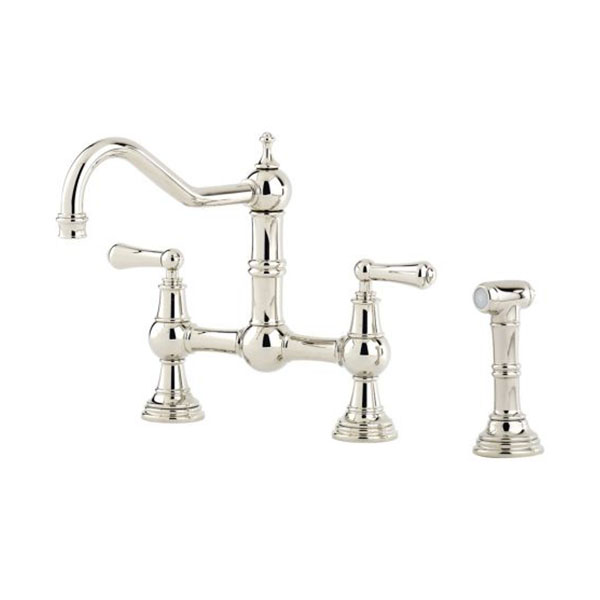 Perrin & Rowe Provence 4756 Bridge Tap inc Side Rinse with Levers 1