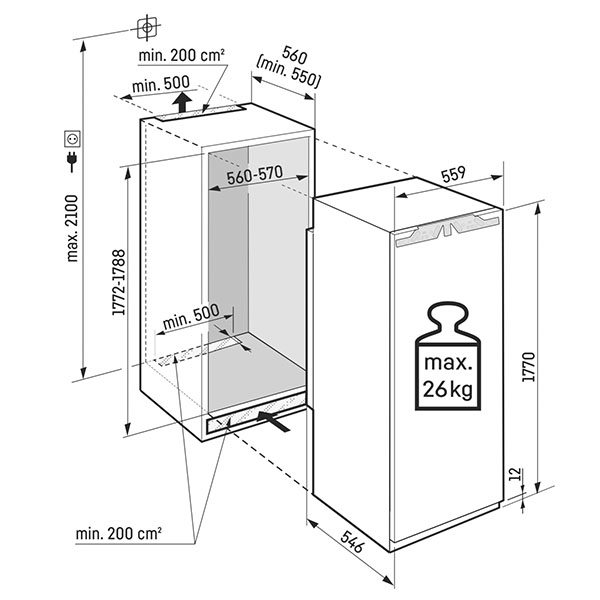 Liebherr Peak IRBci5170 BioFresh Larder Fridge 2