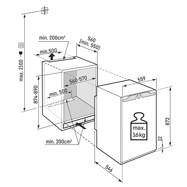 Liebherr Pure IRd3900 Larder Fridge 2