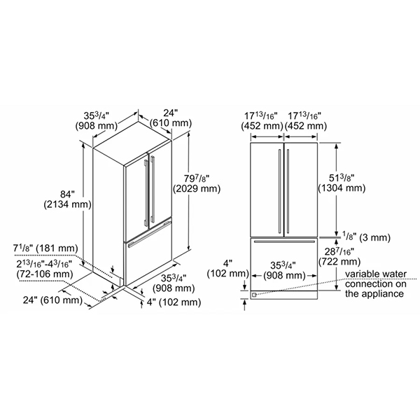 Siemens CI36TP03 iQ700 Fridge Freezer 2