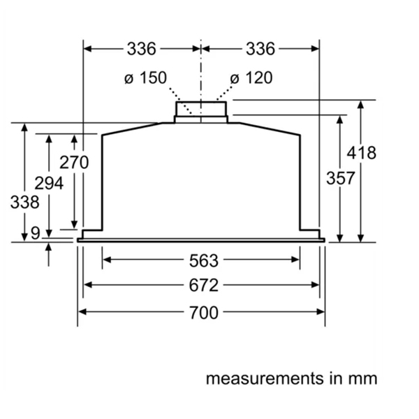 Siemens iQ500 LB78574GB Canopy Hood 2