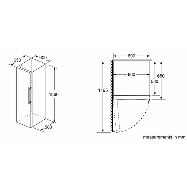 Siemens iQ300 KS36VVIEPG Larder Fridge 2