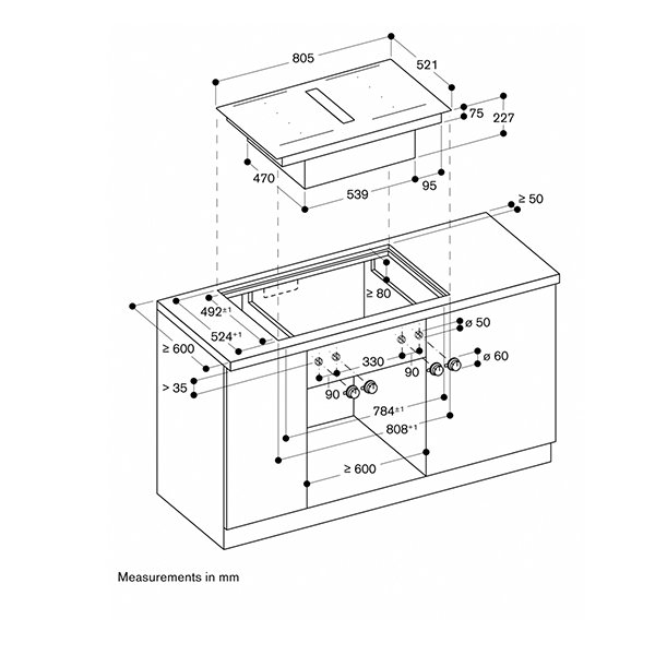 Gaggenau 400 Series CV482105 Venting FlexInduction Hob 2