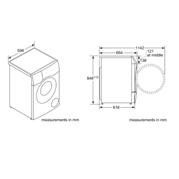 Bosch Series 8 WNC25410GB Washer Dryer 2