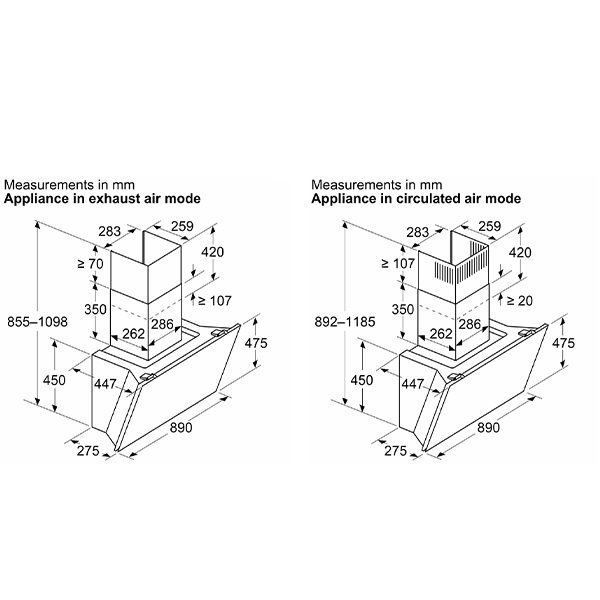 Bosch Series 8 DWK91LT60B Chimney Hood 2