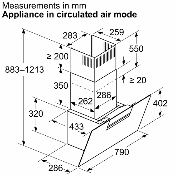 Neff N50 D85IFN1S0B Chimney Hood 2