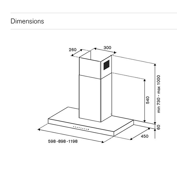 Bertazzoni Professional KT120P1AXT T Shaped Chimney Hood 2