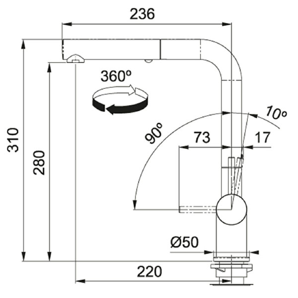 Franke Active Plus Pull Out Tap 2