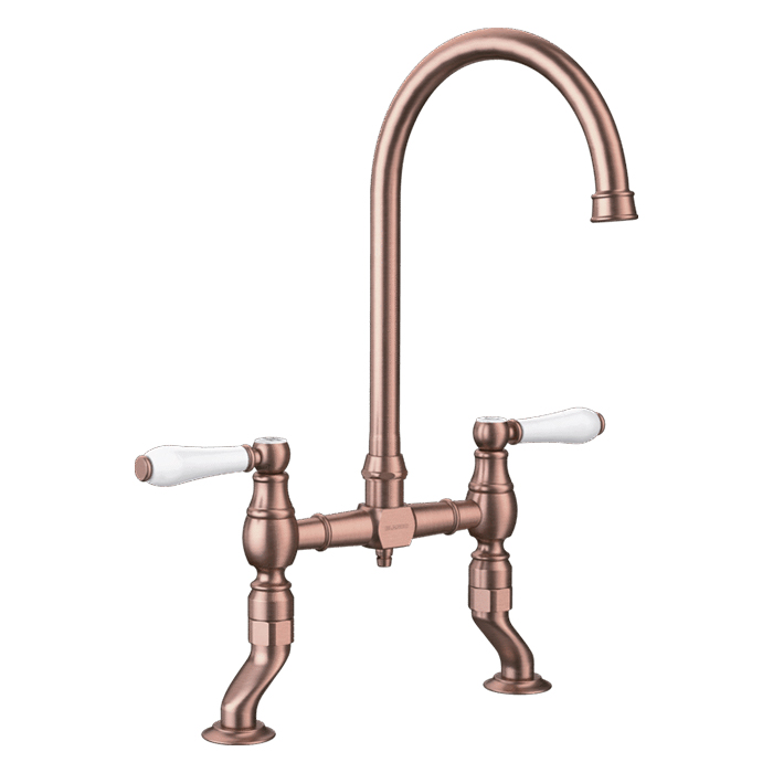 Blanco Vicus Bridge Twin Lever Traditional Tap - 525116 1