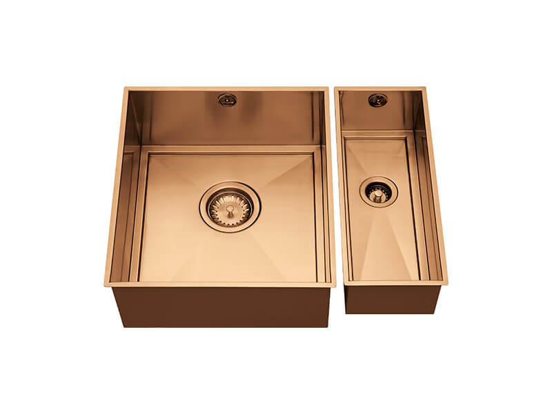 1810 AxixUno Set A 355U&150U Undermount Sink (Full Half Bowl) 1