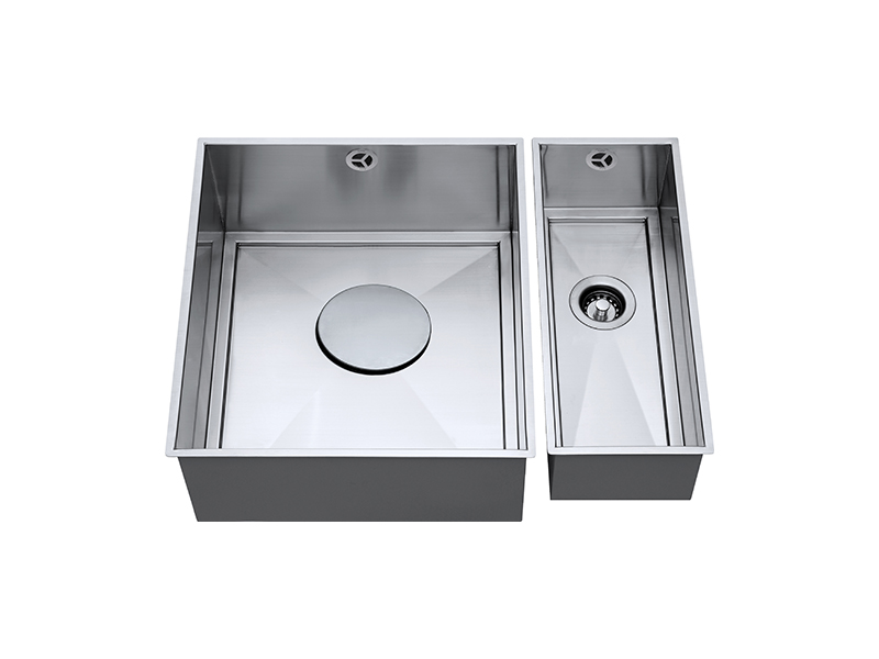 1810 AxixUno Set A 355U&150U Undermount Sink (Full Half Bowl) 1