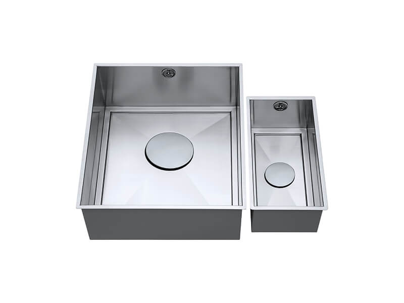 1810 AxixUno Set B 355U&150U Undermount Sink (Short Half Bowl) 1