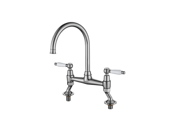 MOULINS CLASSIC BRIDGE MIXER BRUSHED STEEL 1