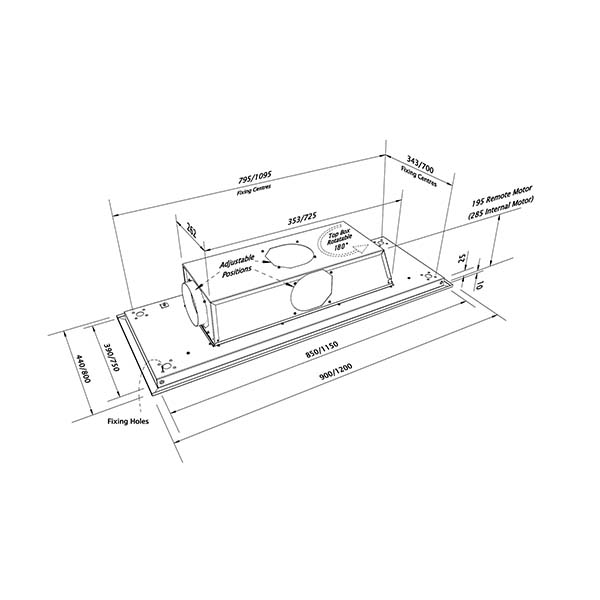 Westin Stratus 900x800 Ceiling Hood 2