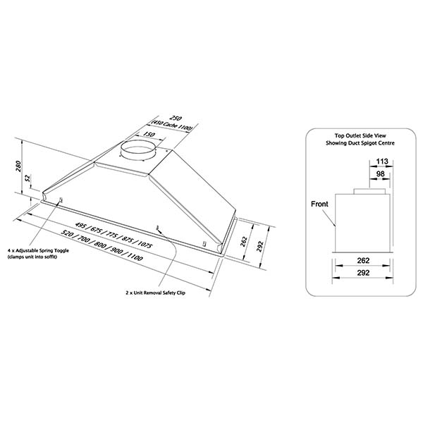 Westin Cache 800 Canopy Hood 2