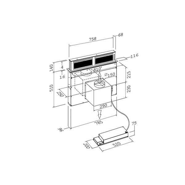 Westin Lisser Flush Top 575 Downdraft 2