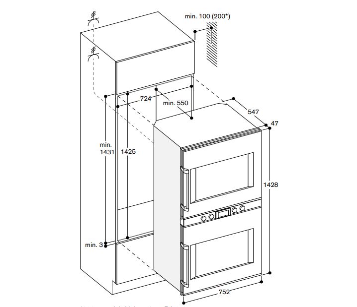 Gaggenau 400 Series BX481112 Twin Oven 2