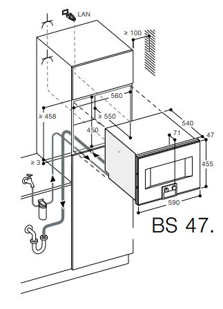 Gaggenau 400 Series BS474112 Steam Combi - Plumbed In 2