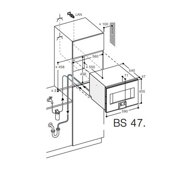 Gaggenau 400 Series BS475102 Steam Combi - Plumbed In 2