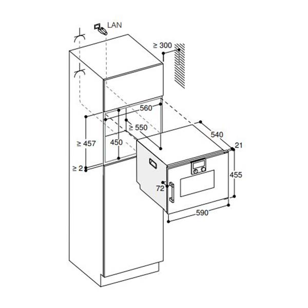 Gaggenau 200 Series BSP251101 Steam Combi 2