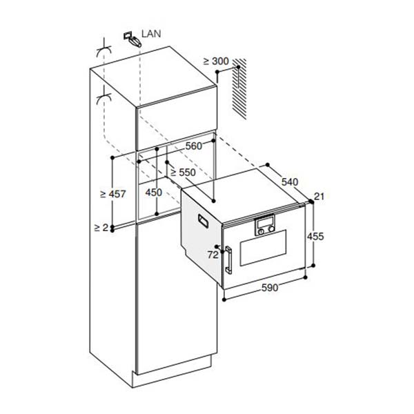 Gaggenau 200 Series BSP270101 Steam Combi - Plumbed In 2