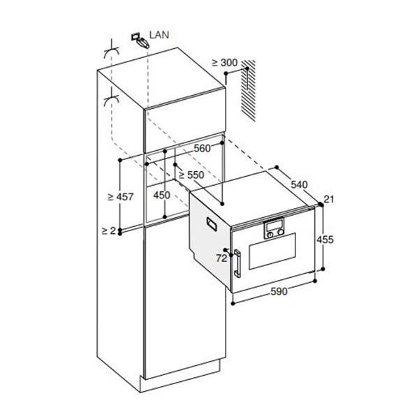 Gaggenau 200 Series BSP260111 Steam Combi - Plumbed In 2