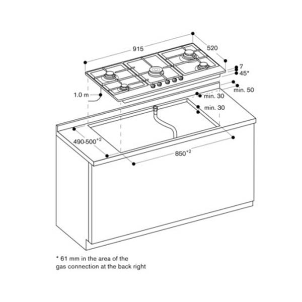 Gaggenau 200 Series CG291210  Gas Hob 2