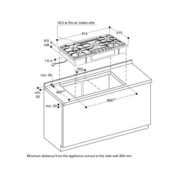 Gaggenau 200 Series VG295150F Gas Hob - LPG 2