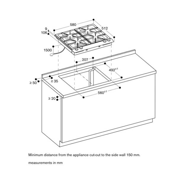 Gaggenau 200 Series VG264120F Gas Hob - LPG 2