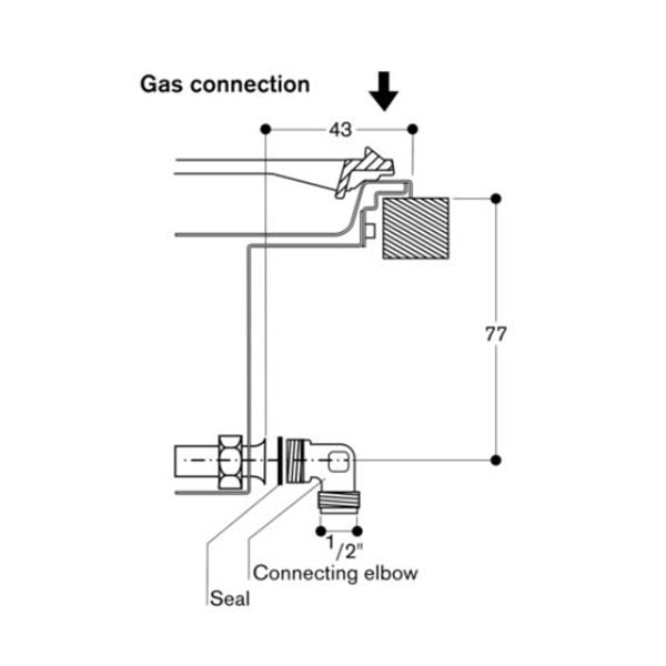 Gaggenau 200 Series VG231120F Domino Gas Wok - LPG 3