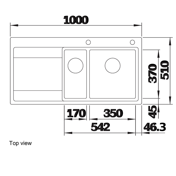 Blanco DIVON II  6 S-IF Inset Sink 2