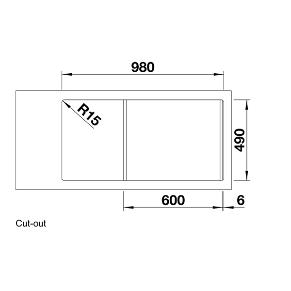 Blanco DIVON II  6 S-IF Inset Sink 3